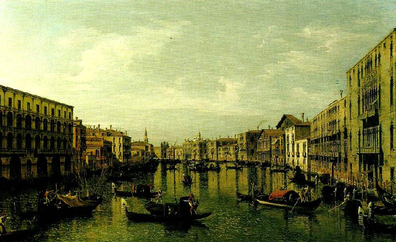Canaletto vy over canal grande i venedig oil painting picture